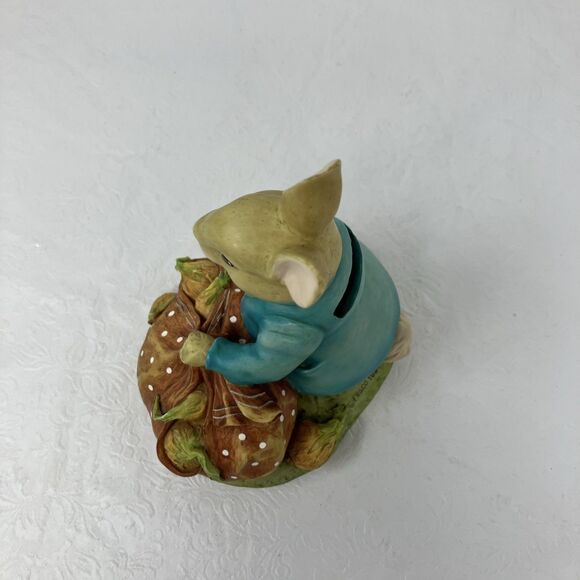 Beatrix Potter PETER RABBIT Figurine Bank 1994 Frederick Warne 7" Tall - Picture 6 of 9